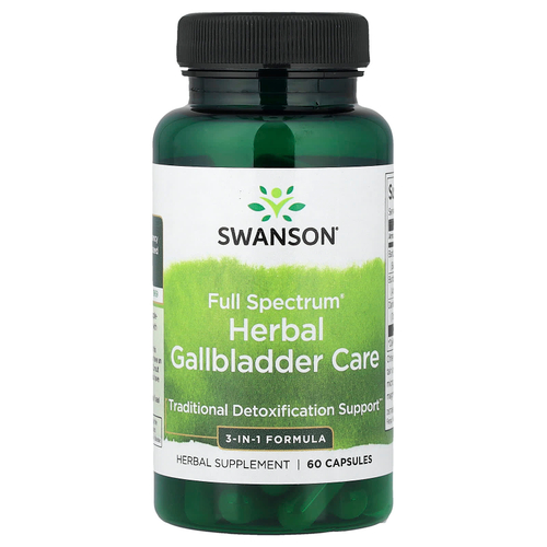 Swanson Vitamins, Full Spectrum™, средство на основе трав для поддержки жёлчного пузыря, 60 капсул