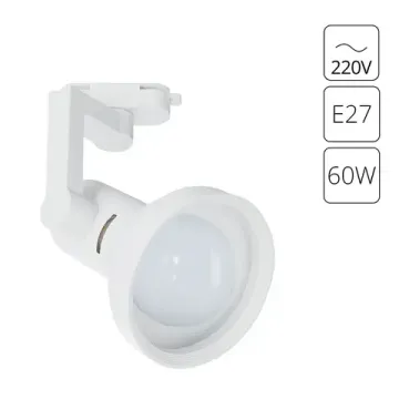 Трековый однофазный светильник 1*E27 A5108PL-1WH белый Nido Arte Lamp