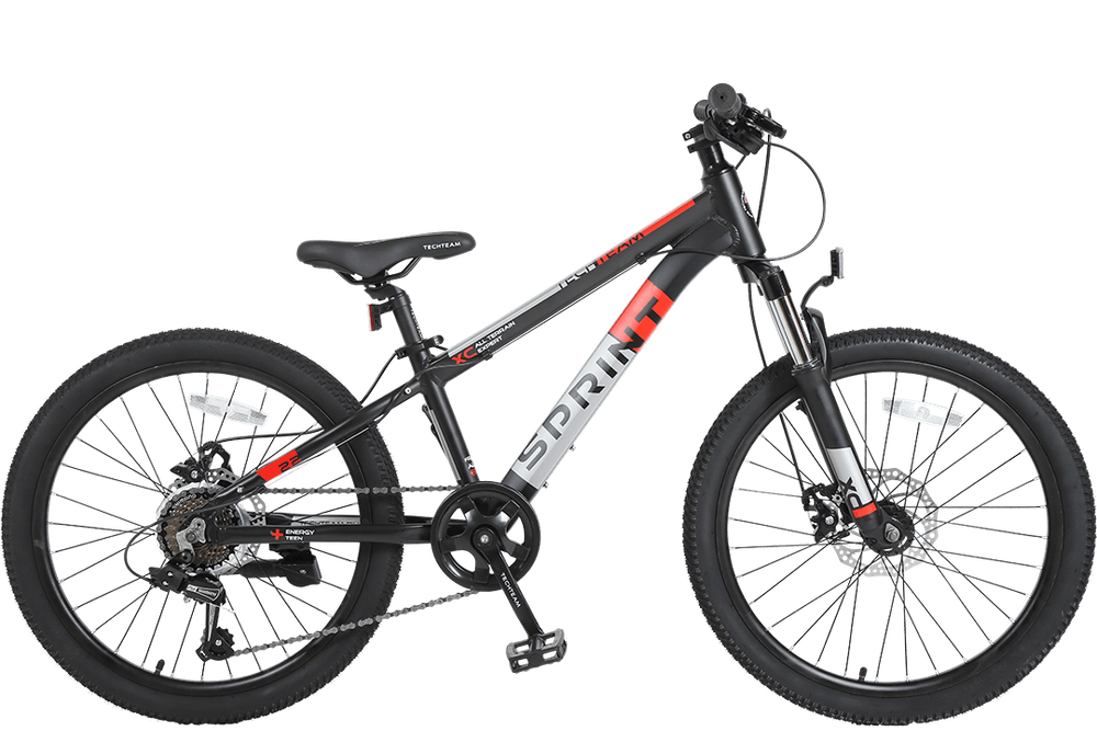 Велосипед TechTeam Sprint 20"х11" черный 2022