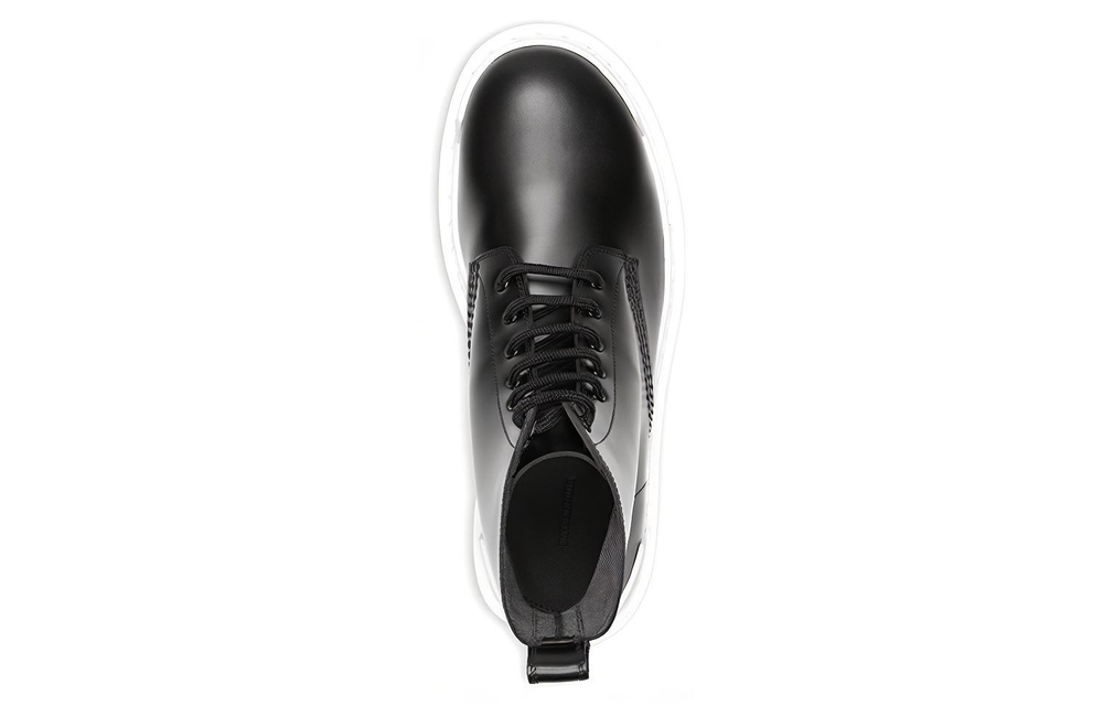 Balenciaga Strike Lace Up Boot Black White