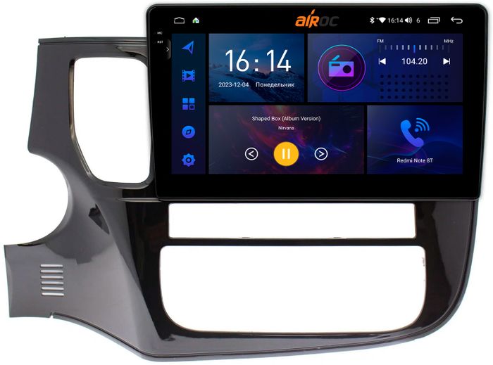 Магнитола для Mitsubishi Outlander 3 2012-2022 - AIROC 2K RI-2607 Android 12, Быстрая, QLed+2K, CarPlay, SIM-слот