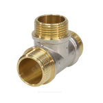 Тройник латунь никель Ду 15 (1/2") НР/НР/НР 9010 ГОСТ 32585-2013 Aquasfera 9010-01