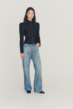 ZARA ЖАККАРДОВЫЙ ЖАКЕТ — ZW COLLECTION, ЧЕРНЫЙ