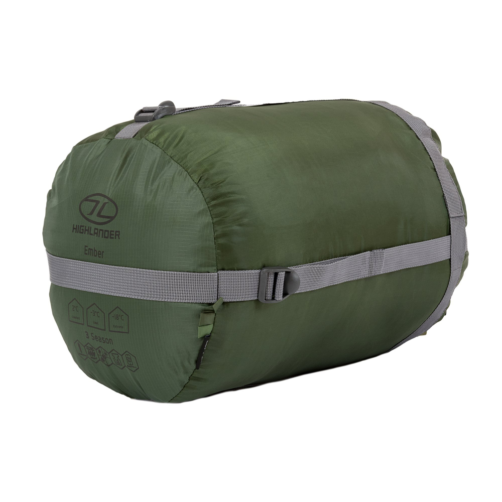 Спальный мешок HIGHLANDER Sleeping bag PHOENIX EMBER 250 OLIVE GREEN