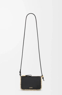Loewe Сумка Rio из классической телячьей кожи и рафии, черный