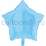 Фольгированная фигура, звезда, 18"/46СМ Пастель Matte Blue