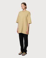RICK OWENS DRKSHDW ФУТБОЛКА ЖЕНСКАЯ БЕЖЕВАЯ HOLLYWOOD JUMBO SS