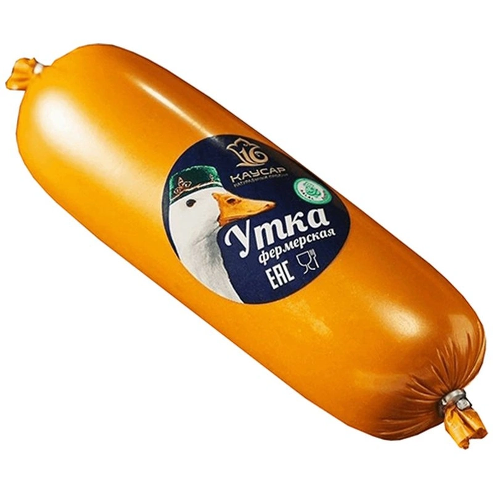 Колбаса варено-копченая из утки "По Андреевски", халяль, 310 гр, Каусар
