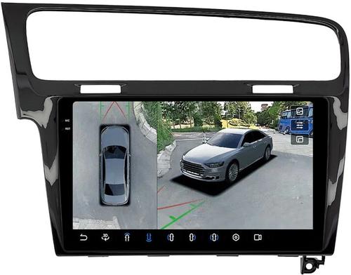 Магнитола для Volkswagen Golf 7 2012-2020 (рамка черный глянец) - FarCar BX257M-360 монитор 10.36" 2K QLED на Android 13, Быстрая, CarPlay, 4G SIM-слот, 4 камеры в комплекте