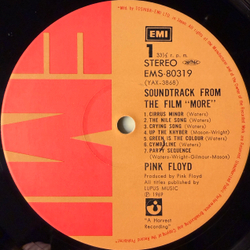 Виниловая пластинка Pink Floyd ‎– Soundtrack From The Film "More" LP