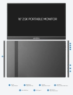 16" Портативный монитор ARZOPA Z1RC 60Hz 2.5K (2560х1600), черный