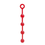 Красная силиконовая анальная цепочка MENZSTUFF BUTT BEADS - 33 см. (Цвет: красный)