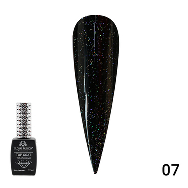 Топ с глиттером Galaxy Top Coat 07, 12 мл