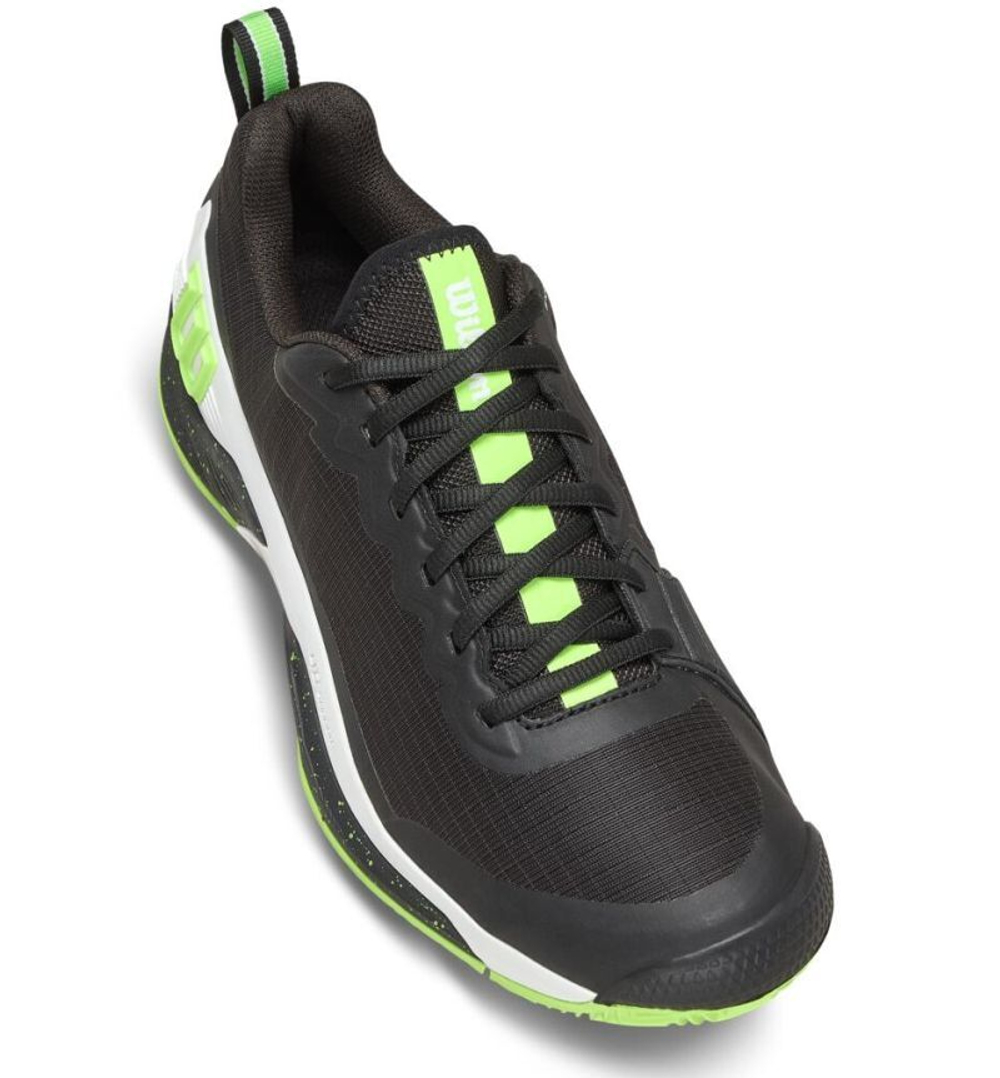 Мужские кроссовки теннисные Wilson Rush Pro 4.5 Clay TP - black/green/white