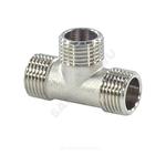 Тройник латунь никель Ду 15 (1/2") НР/НР/НР SantechSystems