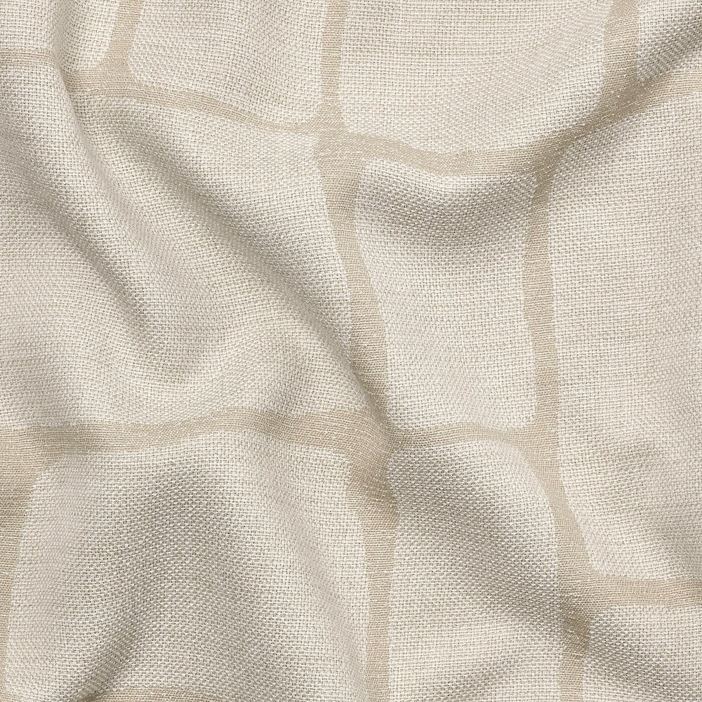 IKEA LÖNNSTÄVMAL  (ИКЕА ЛÖННСТÄВМАЛ)  -  Шторы блэкаут, пара, на ленте/бежевые, 145x300 см
