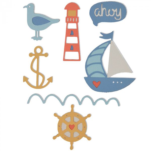 Набор ножей для вырубки Sizzix® Thinlits™ Die Set 7PK Nautical by My Life Handmade