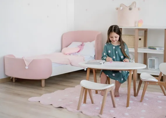 Кровать Kidi Soft для детей от 3 до 7 лет, розовый микрошенил