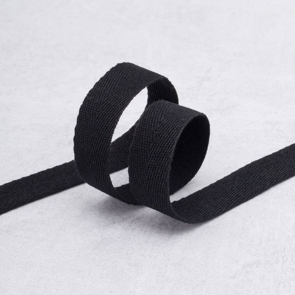 Тесьма (лента) киперная п/э 18 мм / 50 метров, 07-1018 (10 черный)