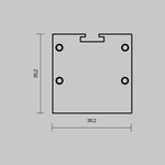 Комплект заглушек (для профиля 72x36) 2 шт., ALM-7236T-S-EC 642083. TM Maytoni