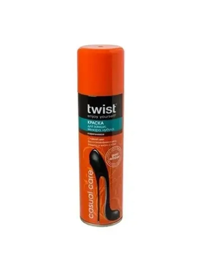 Краска аэрозольTWIST Casual для замши, нубука, велюра коричневая 250мл