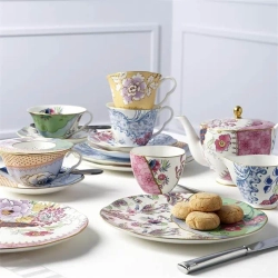 Wedgwood Чайная чашка с блюдцем Butterfly Blue 180 мл EAN 091574180038