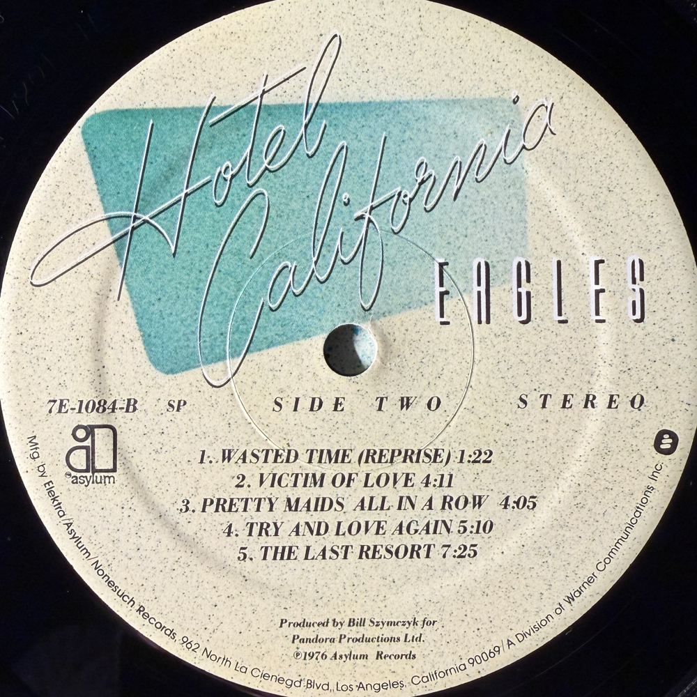 Eagles ‎– Hotel California (США 1976г.)