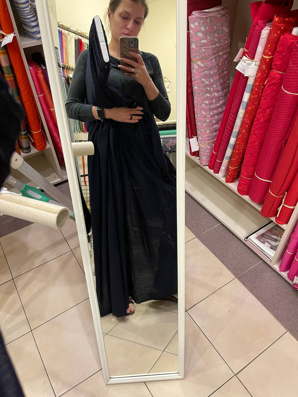 Трикотаж однотонная шерстяная кулирка с шелком (Valentino, 80%шерсть/20%шелк, Чернильный сумрак, 140, 140 гр/м2)
