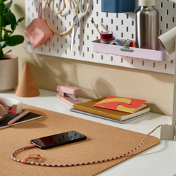IKEA LILLHULT  (ИКЕА ЛИЛЛХУЛТ)  -  USB-C на lightning - розовый/бежевый 1.5 м