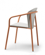 Кресло деревянное Scab Design Finn Metal Wood, терракотовый, матовый серый бук