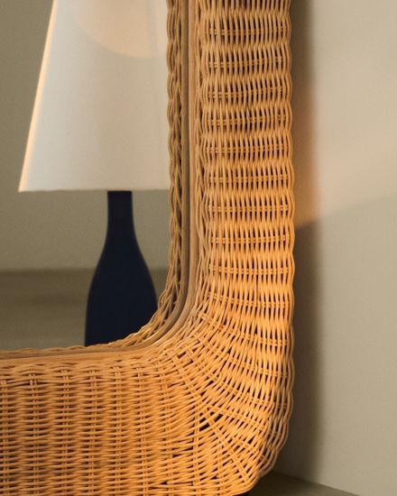 Зеркало из ротанга Zilna 58 x 120 см