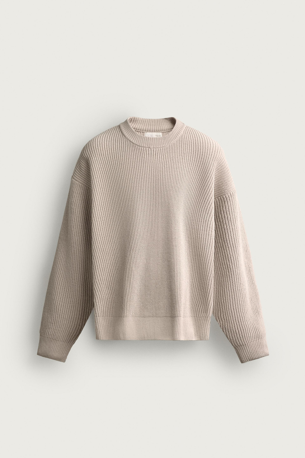 ZARA СВИТЕР RELAXED FIT ИЗ ШЕНИЛЛА, ЭКРЮ