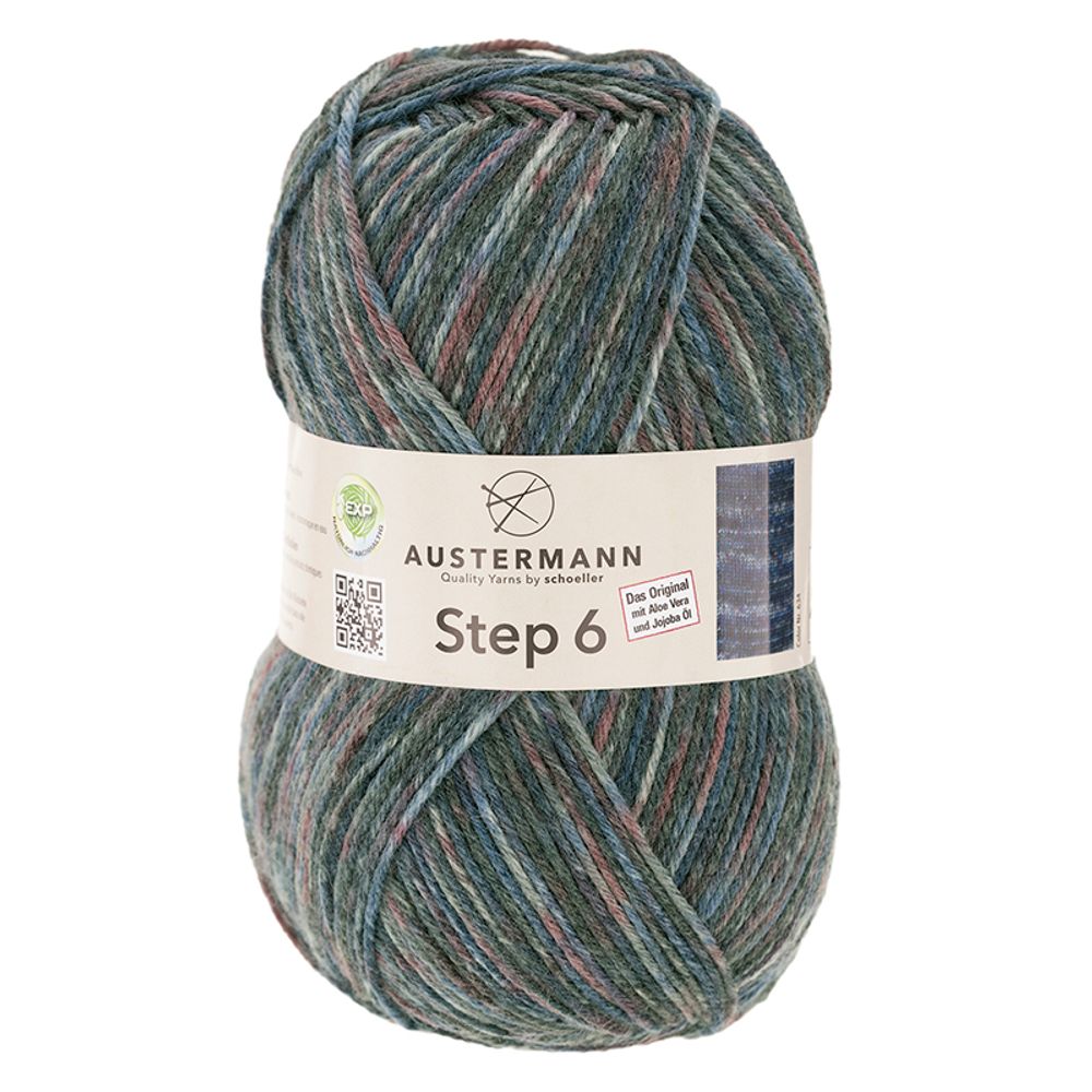 Пряжа Austermann (Аустерманн) Step 6 / уп.5 мот. по 150 г, 410м, гроза Пряжа Austermann (Аустерманн) Step 6 / уп.5 мот. по 150 г, 410м, гроза