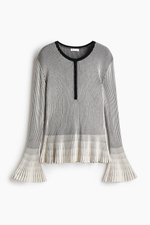Топ изнаночной вязки с баской - H&M