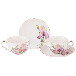 ЧАЙНЫЙ НАБОР LEFARD "IRISES" НА 2 ПЕР. 4 ПР. 280 МЛ, РАЗНОЦВЕТНЫЙ (КОР=24НАБ.)