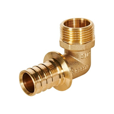 Переход на наружную резьбу угловой ROMMER- 25 x 3/4" (для труб из сшитого полиэтилена)
