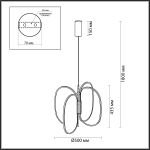 Подвесной светодиодный светильник Odeon Light PIUMA 6665/53L