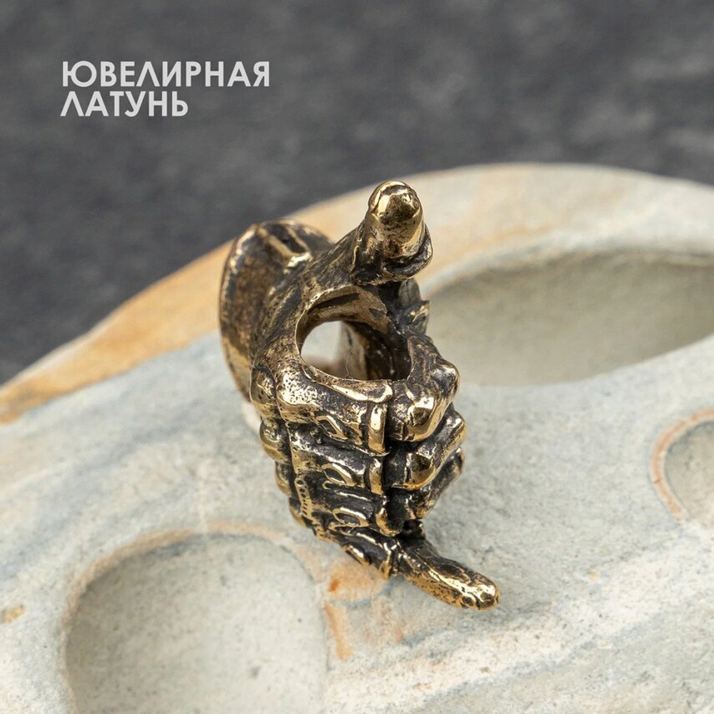 Бусина «Перчатка» темлячная из латуни