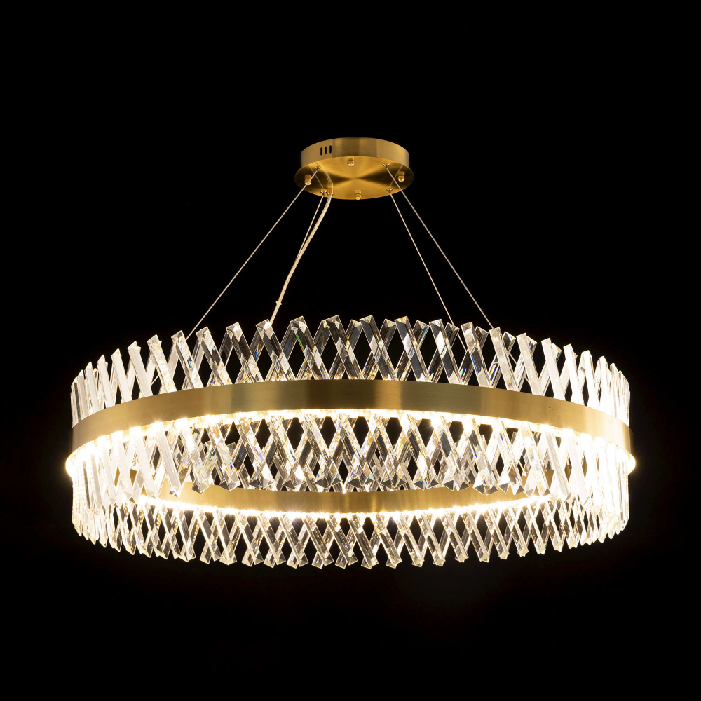 Citilux Ричард CL336103 LED Люстра хрустальная с пультом Бронза