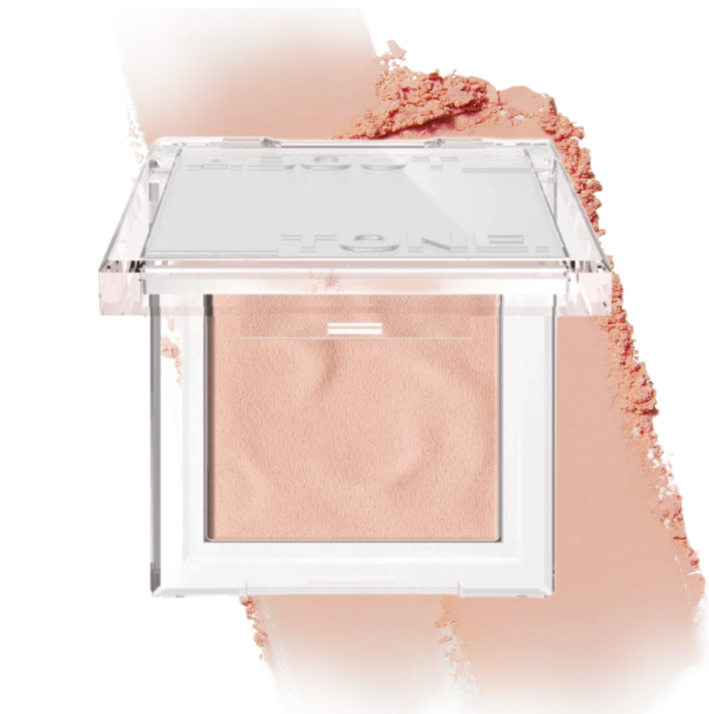 ABOUT TONE Пудровые румяна Fluffy Wear Blusher 01 Veil Peach
