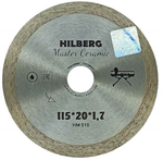 Диск алмазный отрезной, сплошной (115х1,7х20 мм) Master Сeramic  Hilberg HM510