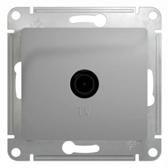 Розетка телевизионная оконечная 1 дБ Systeme Electric Glossa Алюминий GSL000391