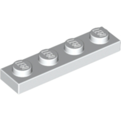 Lego Плитка 1x4 (белый) 3710 / 371001
