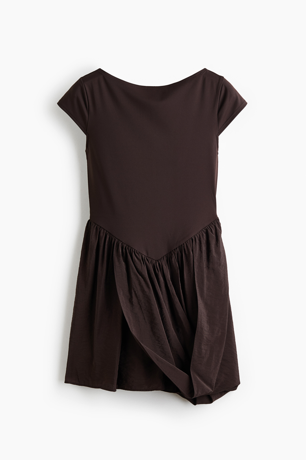 Платье из двух тканей с драпировкой - H&M