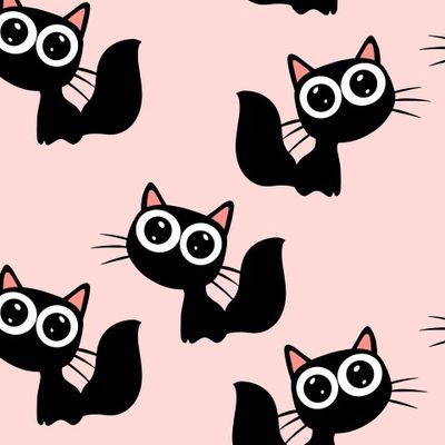 Котята на розовом фоне