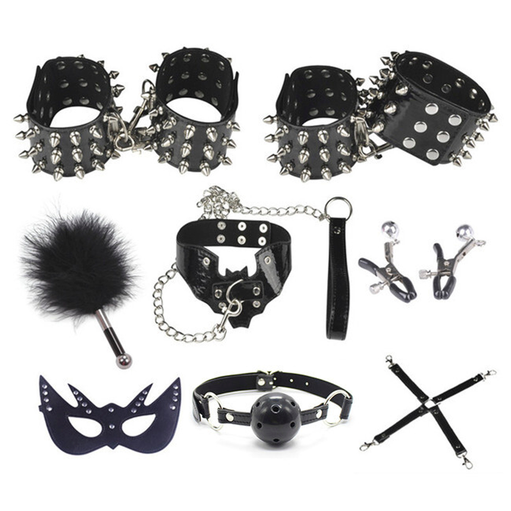 Черный Bullet Set BDSM Muqu (8 предметов) (Цвет: черный)