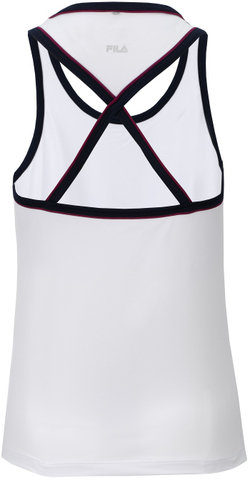 Женский теннисный топ Fila Top Jodie - white/navy comb