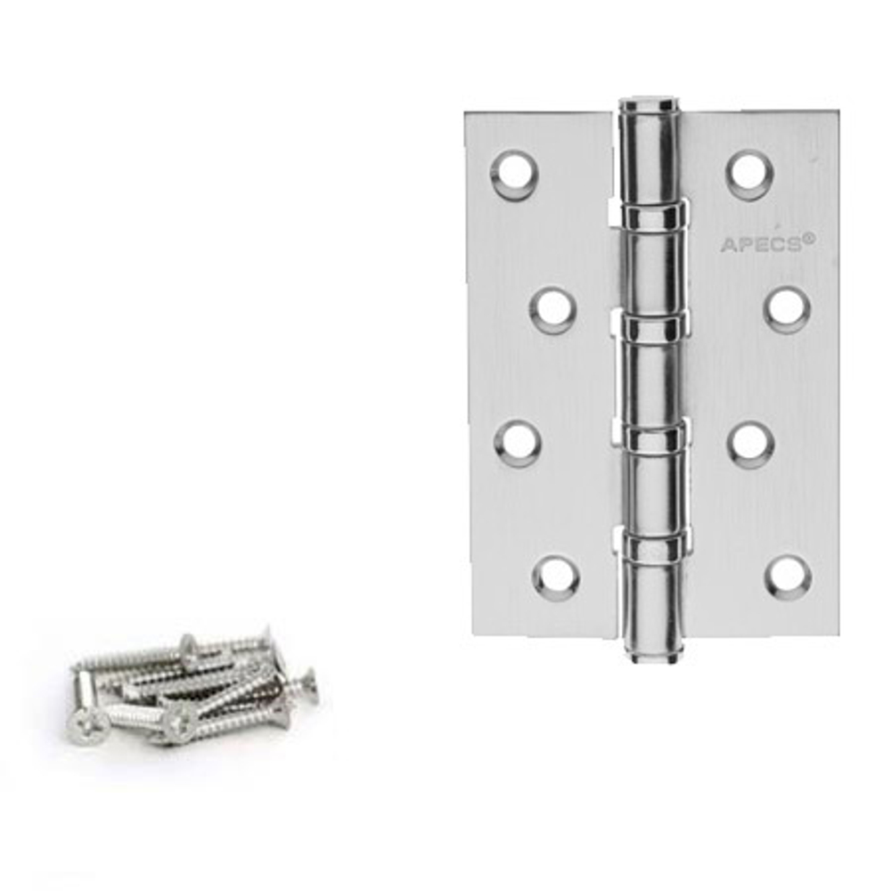 Петля Апекс врезная 100*70-B4-Steel-CRM матовый хром