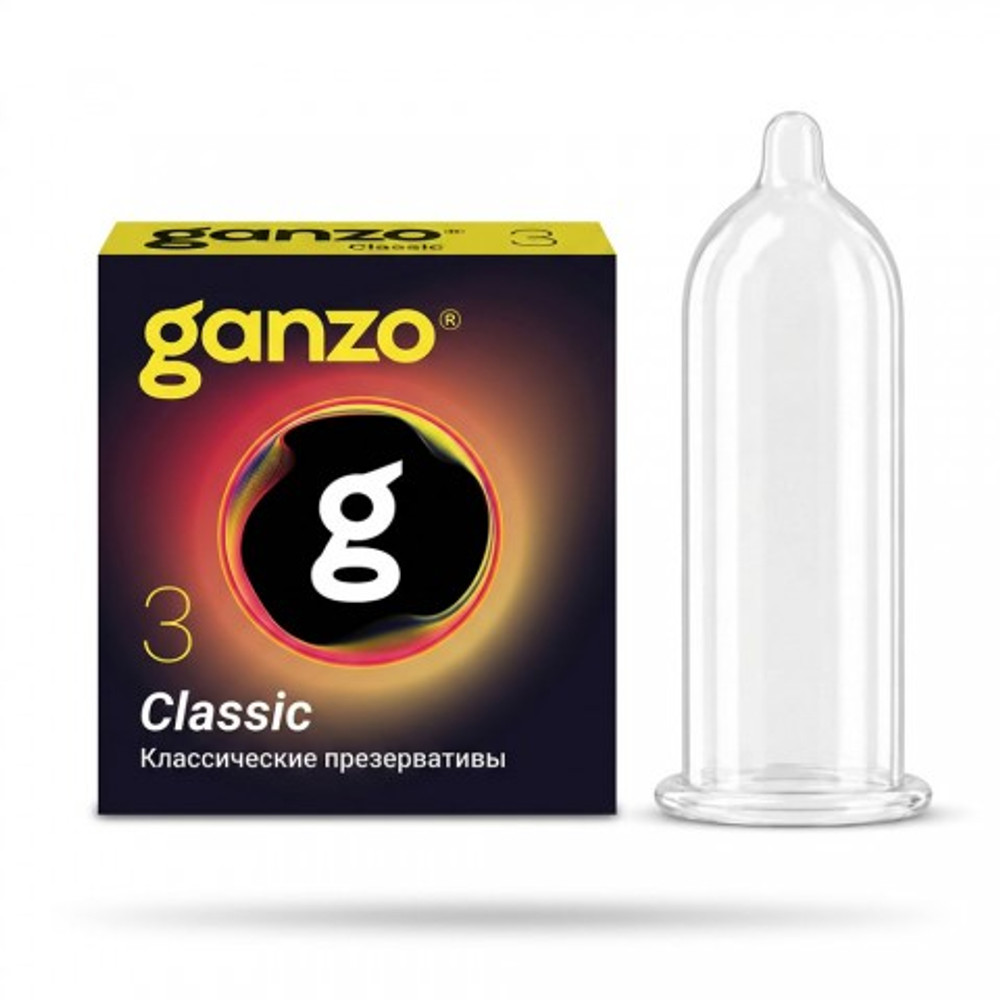 Презервативы классические Ganzo Classic Black Edition 3 шт.