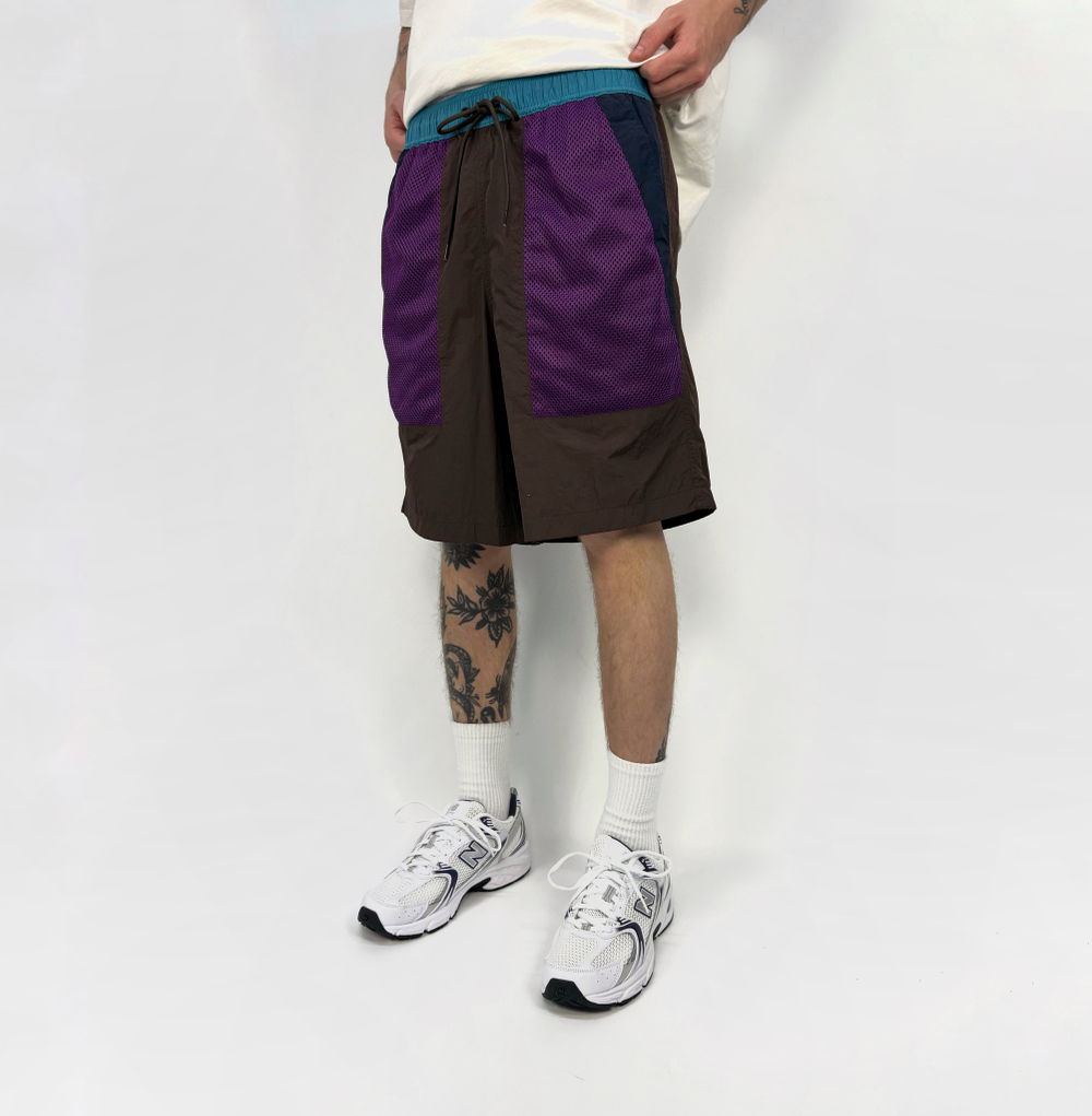 Шорты Color matching sport brown